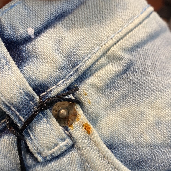 SPARK Slim Straight paint splatter light wash jeans 34 / 32 NEW with tags - Picture 7 of 9